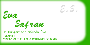 eva safran business card