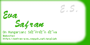 eva safran business card